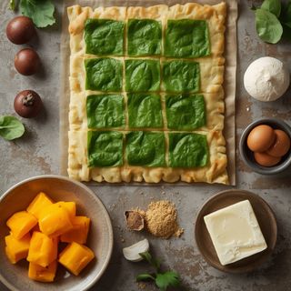 Blätterteig, hausgemacht (mit pflanzlichem Fett), ungebacken