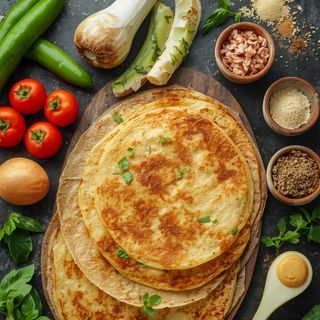 Crêpes nature, zubereitet