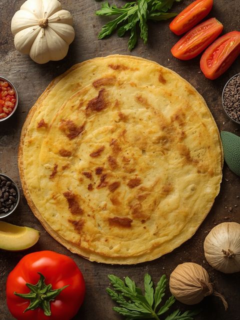 Crêpes nature, zubereitet