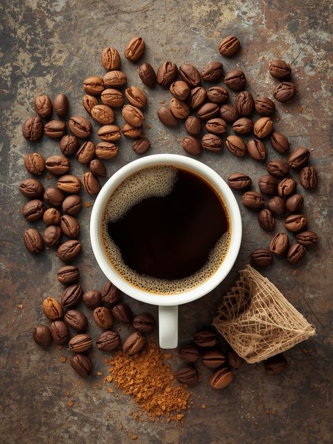 Milchkaffee dunkel, ungezuckert