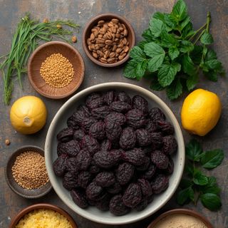 Polenta nera (aus Maisgrieß und Buchweizenmehl), gekocht