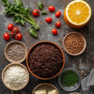 Polenta nera (from cornmeal and buckwheat flour), boiled