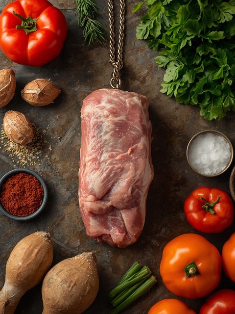 Schwein, Eckstück, gebraten (ohne Zusatz von Fett und Salz)