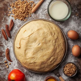 Teig, Vollkorn (mit pflanzlichem Fett), ungebacken