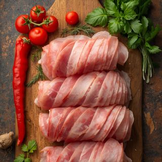 Rollschinken, gekocht (ohne Fett und Salz)