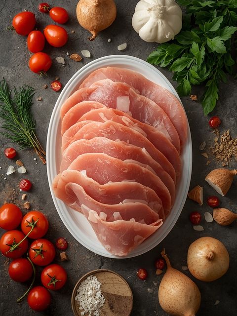Rolling ham, boiled (no fat or salt)