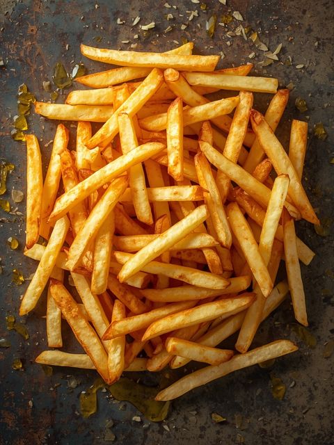 French fries (fried in sunflower oil), unsalted
