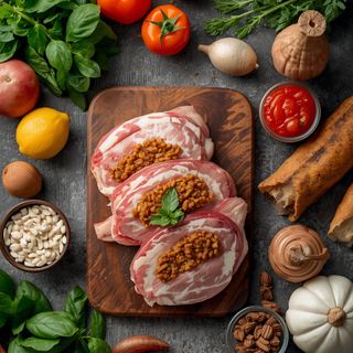 Schweinefleisch, geschnetzelt, gebraten (ohne Zusatz von Fett und Salz)