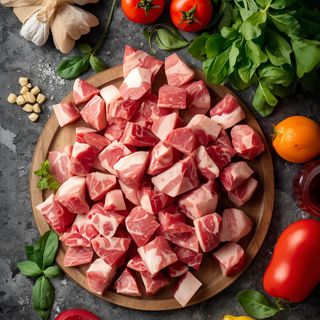 Pork, chopped, raw