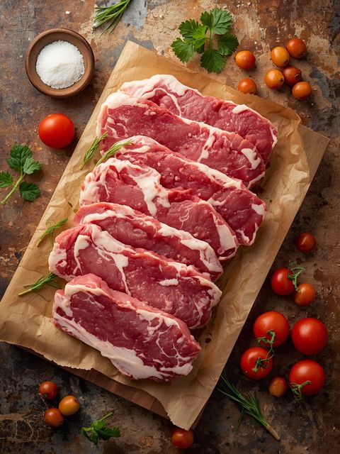 Calf, stratified, fried (no added fat or salt)