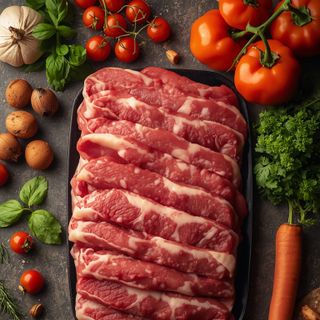 Calf, stratified, fried (no added fat or salt)