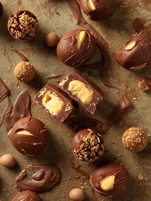 Milchschokolade mit Crèmefüllung (Gianduja, Nougat)