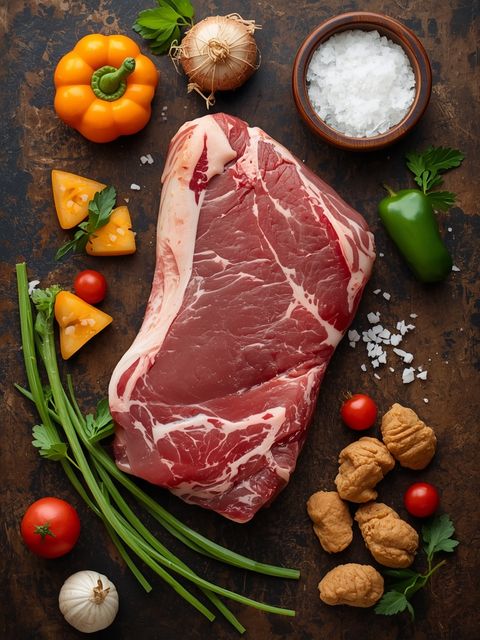 Pork, Neck, Steak, Fried (Without Added Fat and Salt)