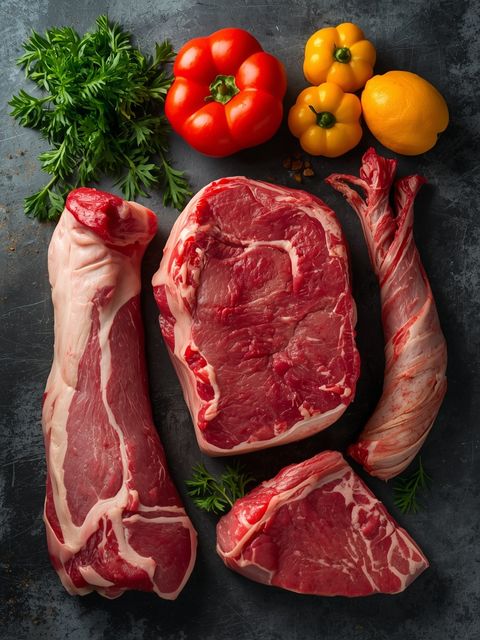 Schwein, Hals, Steak, roh