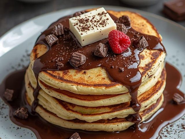 Fluffy Pancakes with Chocolate