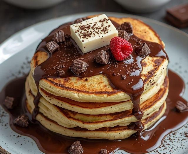 Fluffy Pancakes with Chocolate