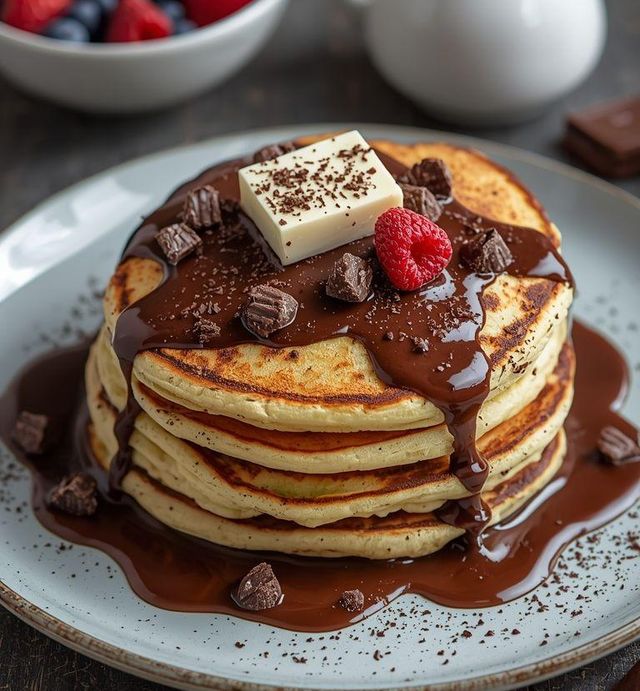 Fluffy Pancakes with Chocolate