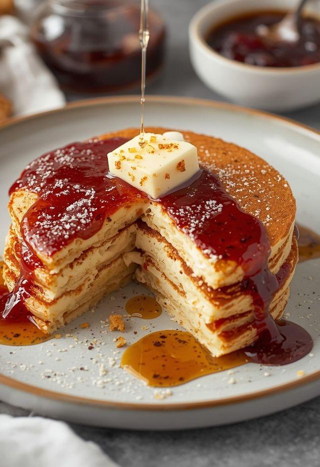 Pancake with Jam (light, gluten-free version)