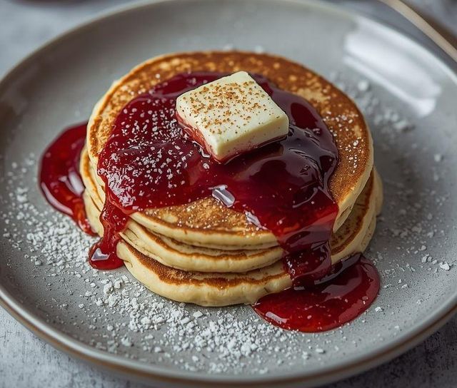 Pfannkuchen mit Konfitüre (glutenfrei)