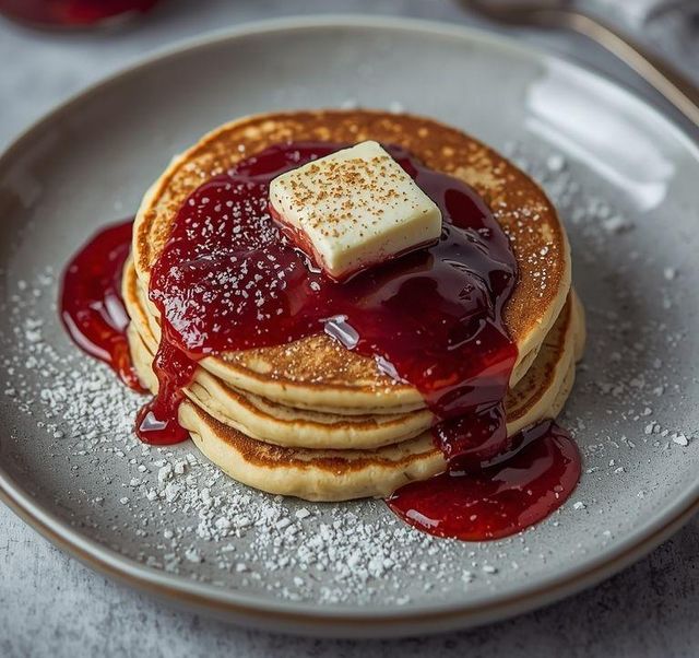 Pfannkuchen mit Konfitüre (glutenfrei)