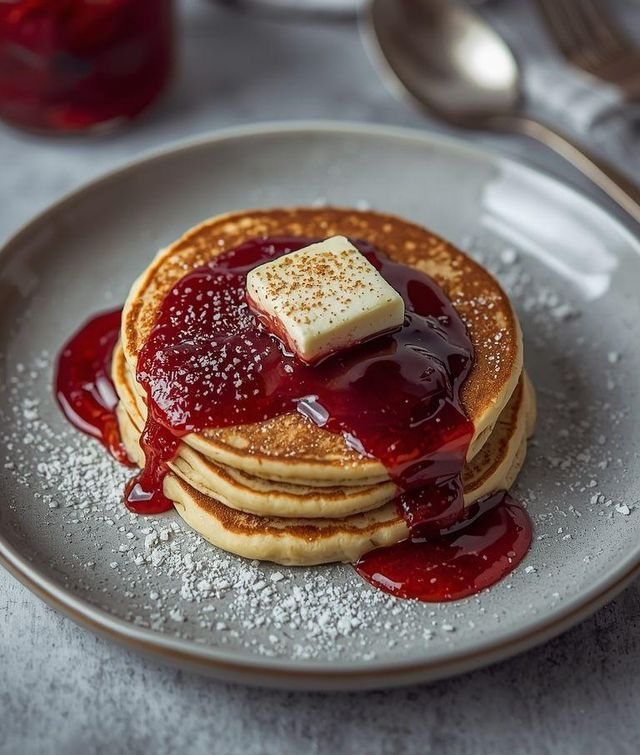 Pfannkuchen mit Konfitüre (glutenfrei)