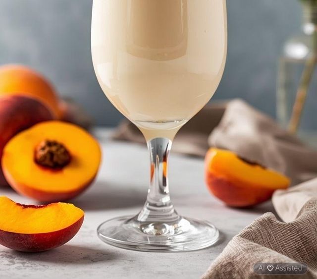 Lactose-free Peach Milk Cocktail