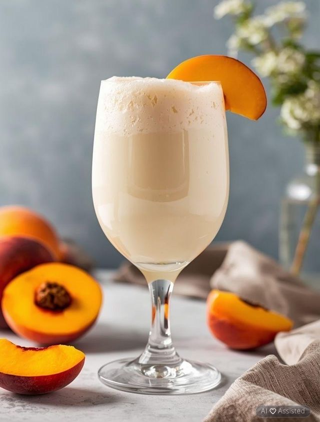 Lactose-free Peach Milk Cocktail