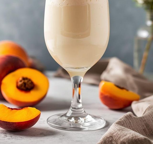 Lactose-free Peach Milk Cocktail