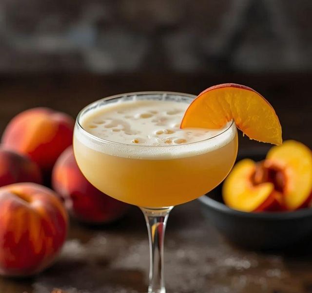 Peach Milk Cocktail