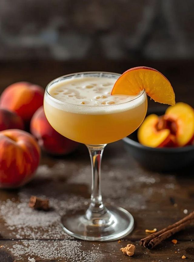 Peach Milk Cocktail