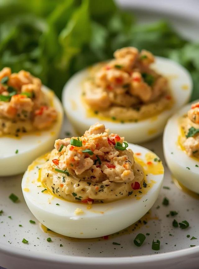 Gefüllte Eier mit Thunfisch