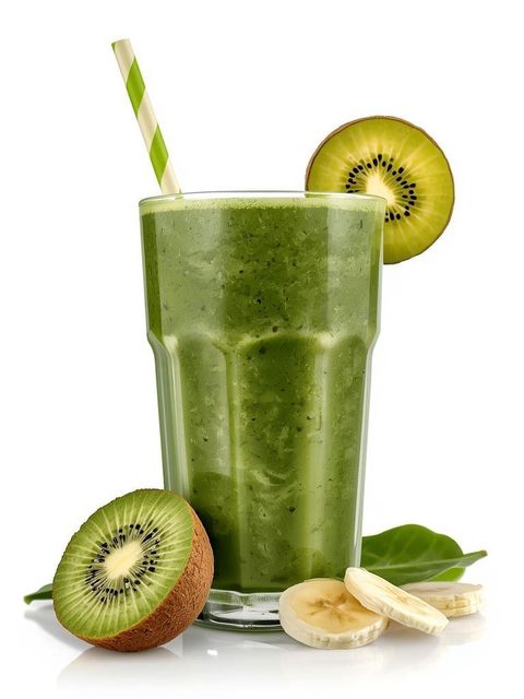 Koktajl ze szpinakiem, bananem i kiwi