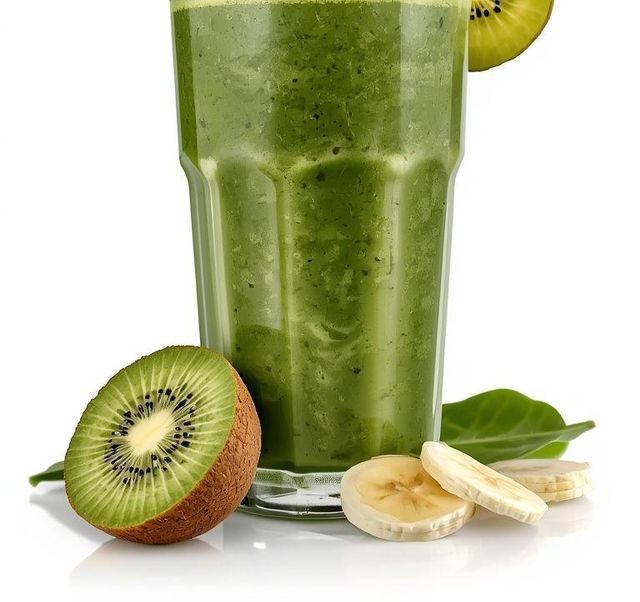 Koktajl ze szpinakiem, bananem i kiwi