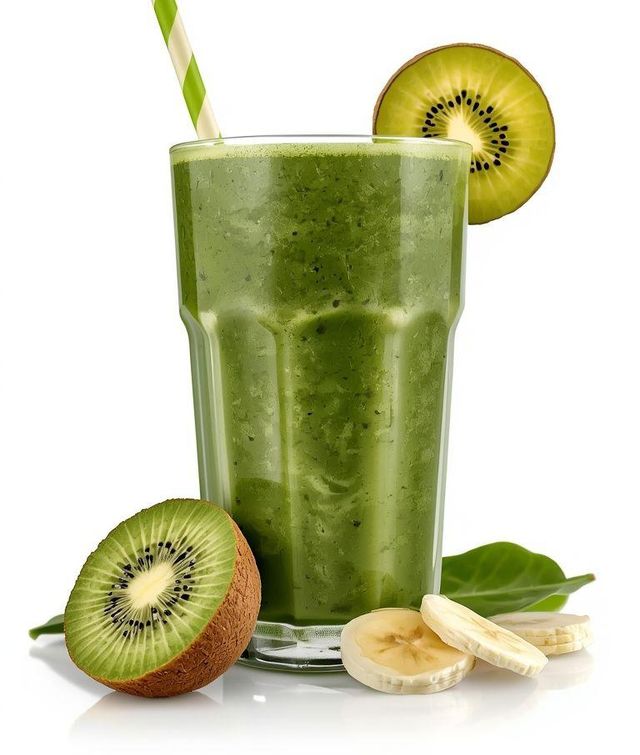 Koktajl ze szpinakiem, bananem i kiwi