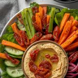 Vegetables with Hummus and Sun-dried Tomatoes