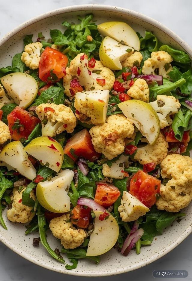 Blumenkohlsalat mit Birnen