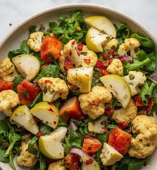 Blumenkohlsalat mit Birnen