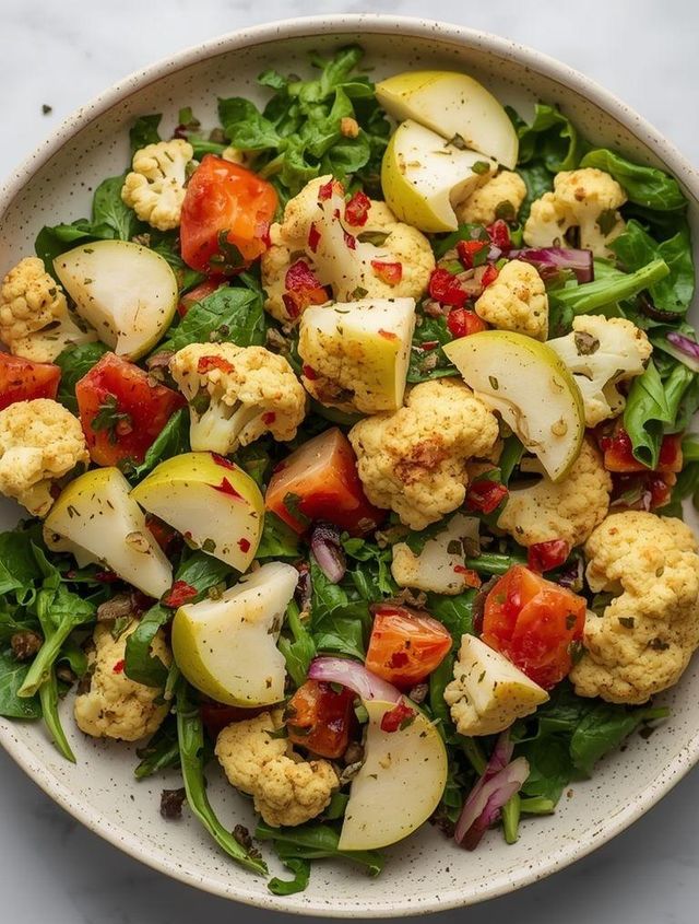 Blumenkohlsalat mit Birnen