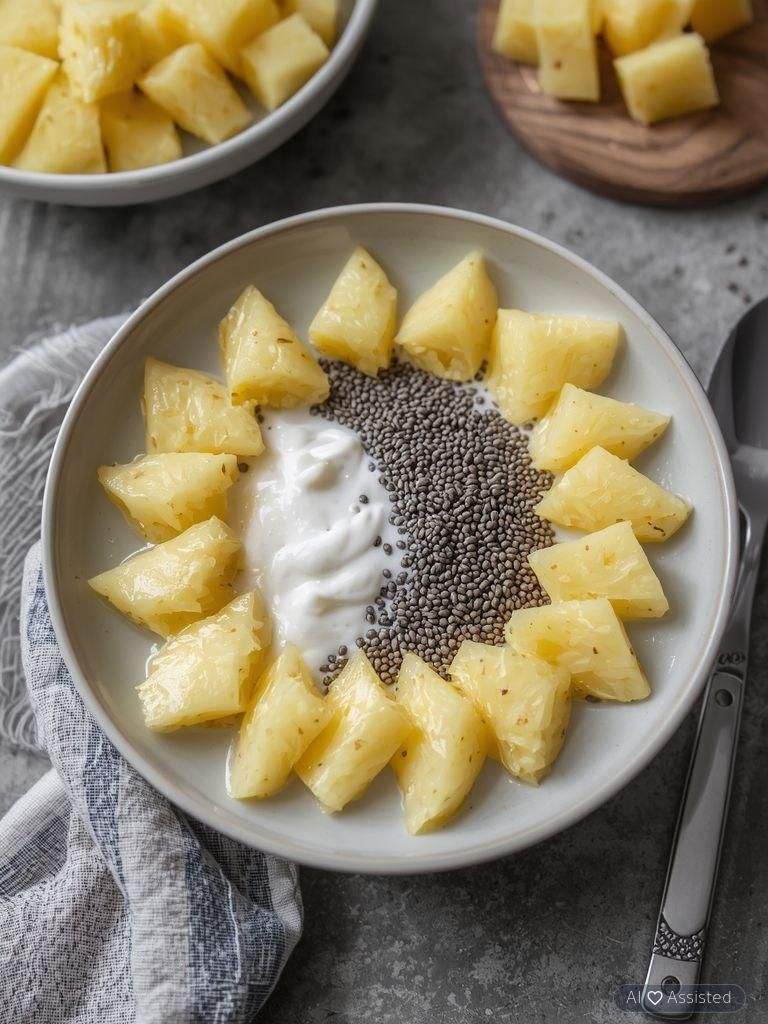Chia-Pudding mit Ananas