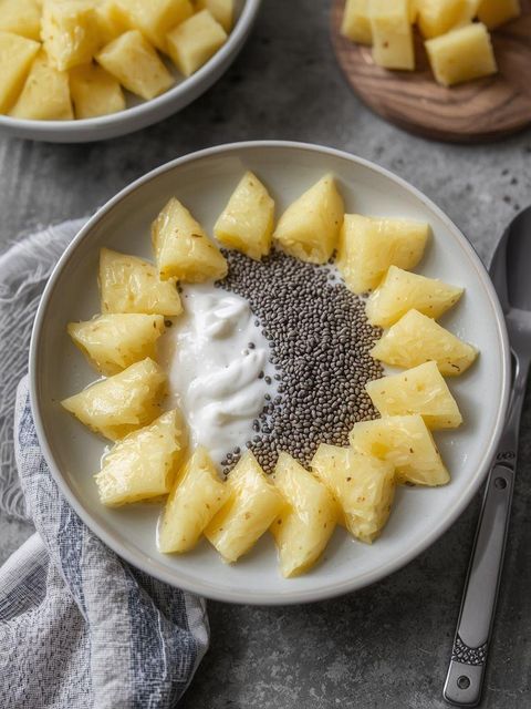 Pudding chia z ananasem