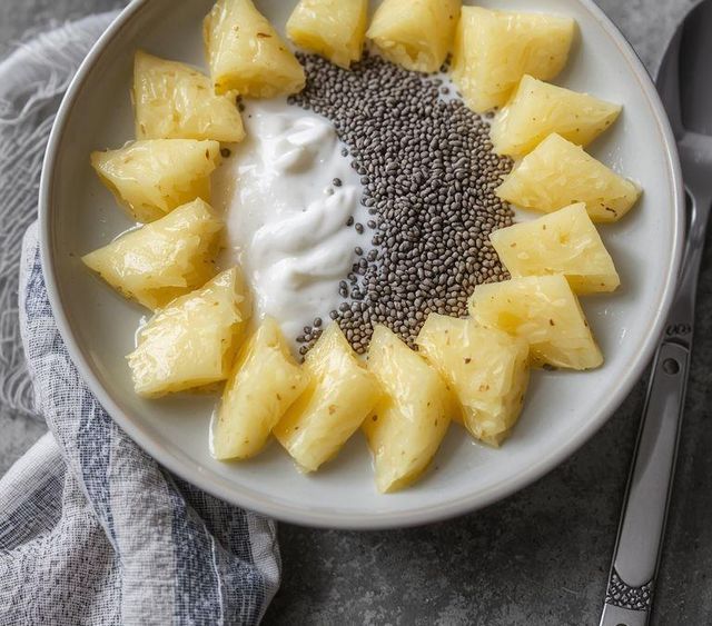 Chia Pudding with Pineapple