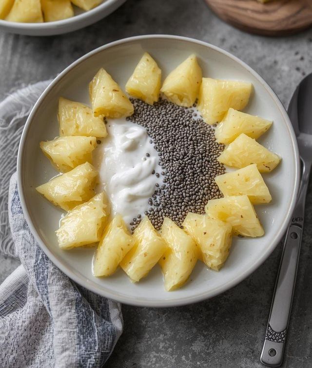 Chia Pudding with Pineapple