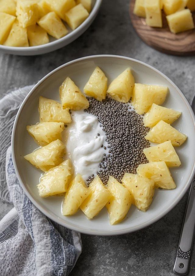 Chia Pudding with Pineapple