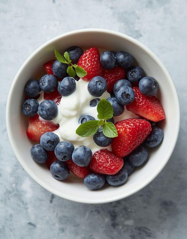 American Blueberries with Yogurt (Lite Version)