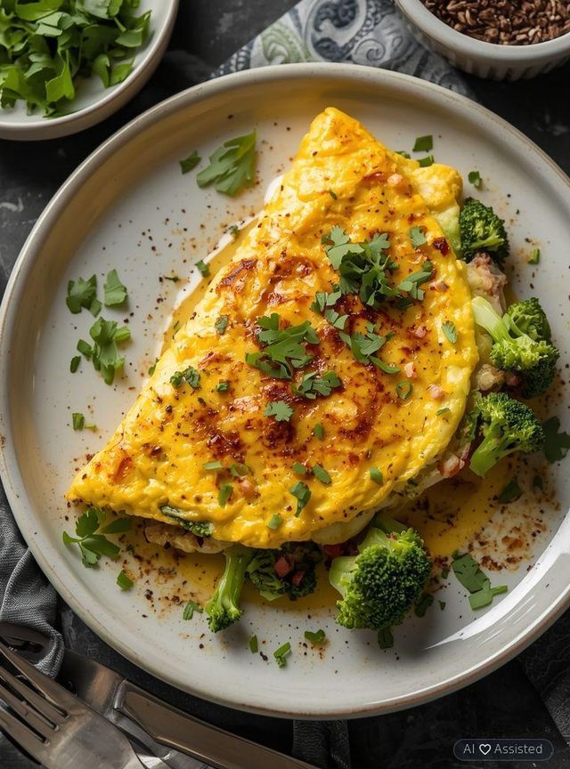 Omlet z brokułem