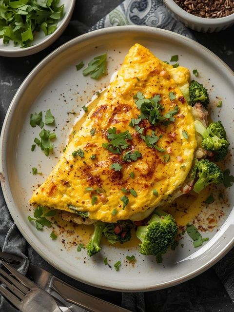 Omlet z brokułem