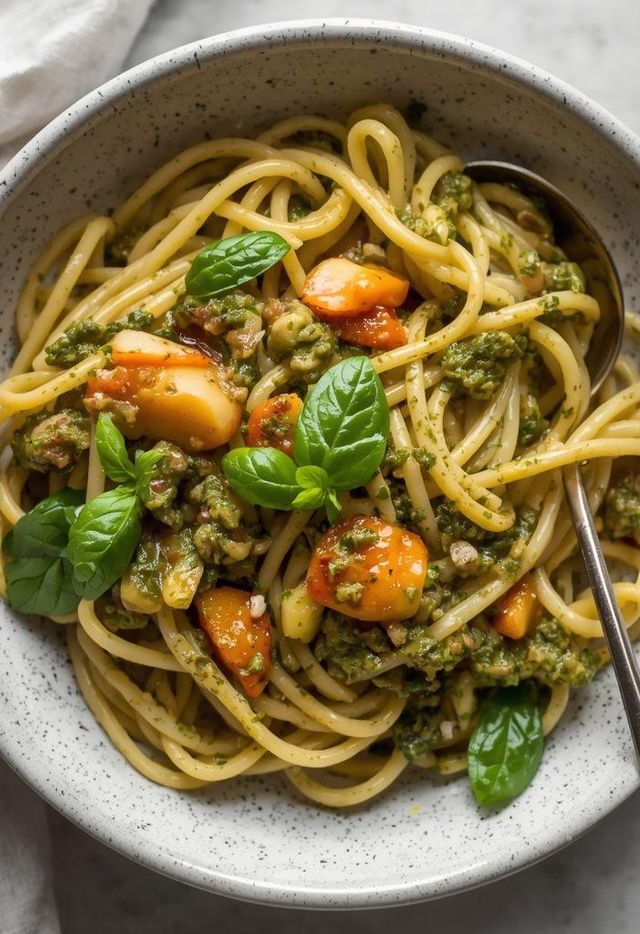 Nudeln mit Pesto (glutenfrei)