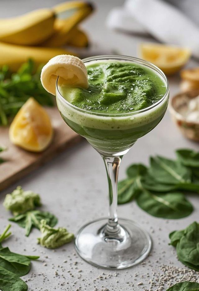 Koktajl z bananem i szpinakiem (bez laktozy)