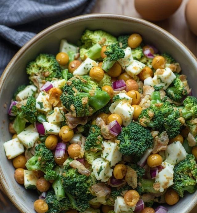 Brokkolisalat mit Ei