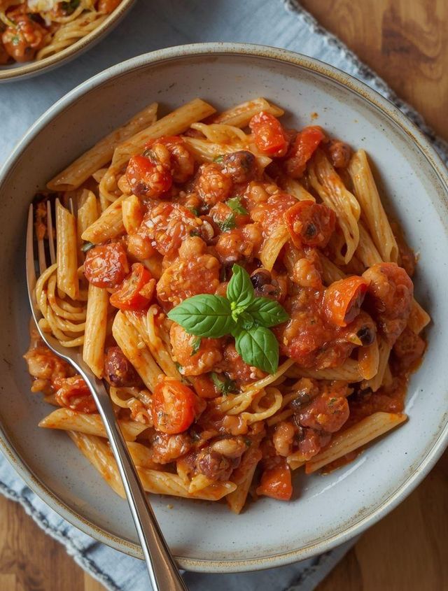 Pasta with Beans and Tomatoes